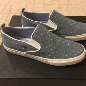 Tommy Hilfiger Polka Dots Canvas Slip On Sneakers