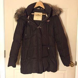 Hollister Brown Winter Coat