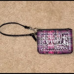 Coach Poppy Pink Wristlet