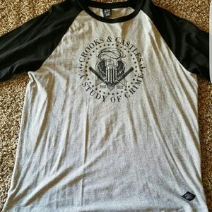 Crooks & Castles "Study of Crime" Baseball Shirt