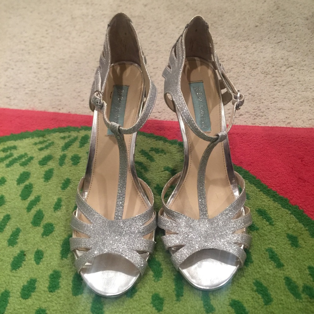 Betsey Johnson glitter heels