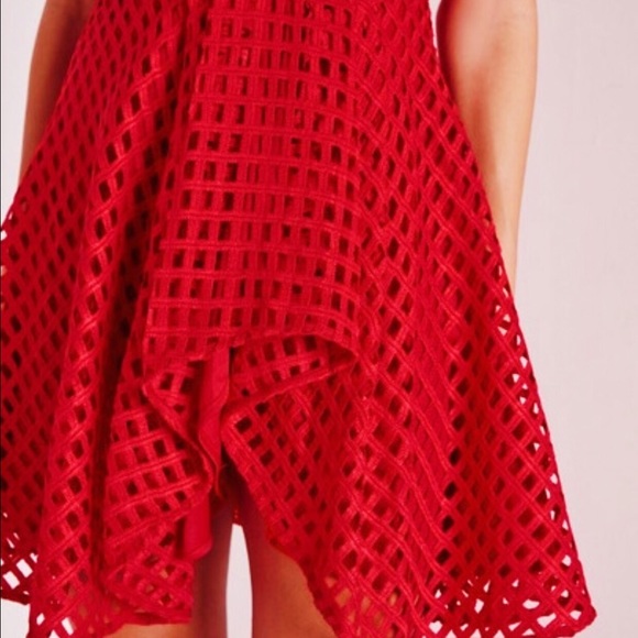 Red Sleeveless Skater Dress - Picture 3 of 3