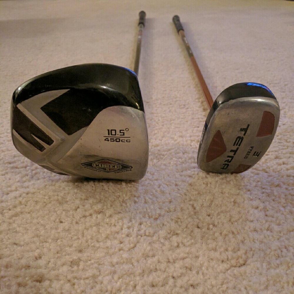 Two Golf Clubs - A Driver and a 3 Hybrid