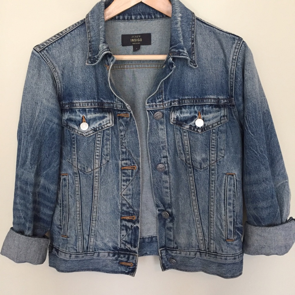 J.Crew indigo classic denim jacket sml