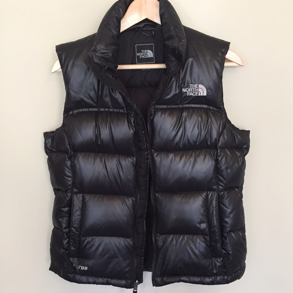 The North Face black puff down vest