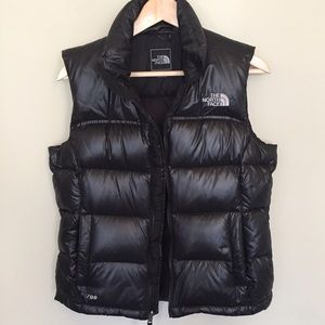 The North Face black puff down vest