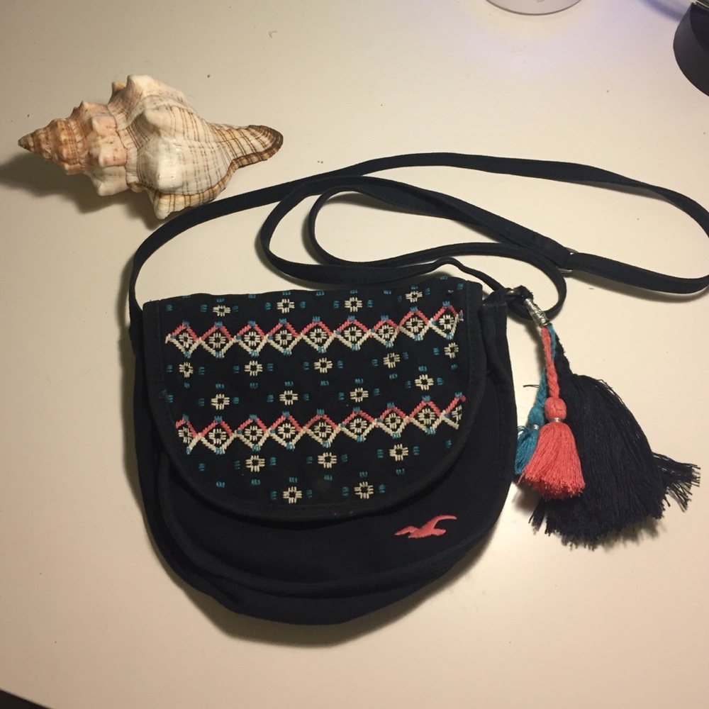 Hollister crossbody tassel purse