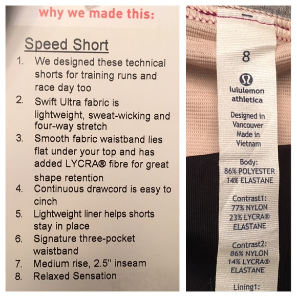 Lululemon Speed Shorts-Pigment Wind Berry, 8 - Picture 3 of 3
