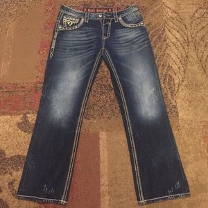 Dark blue Rock Revival jeans size 34/32