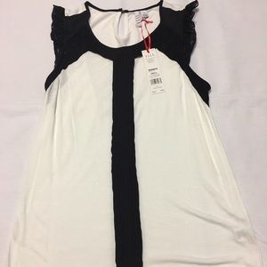 Black & white blouse