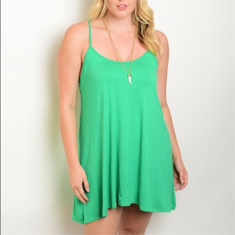 ON $ALE reg $38 1X, 2X, 3X Neon Green Flowy Dress