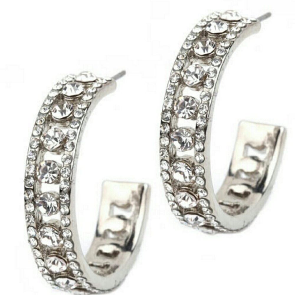 Wide pave Earrings