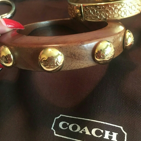 Coach Jewelry - 💥SALE TODAY💥Coach Wood Stud Bangle