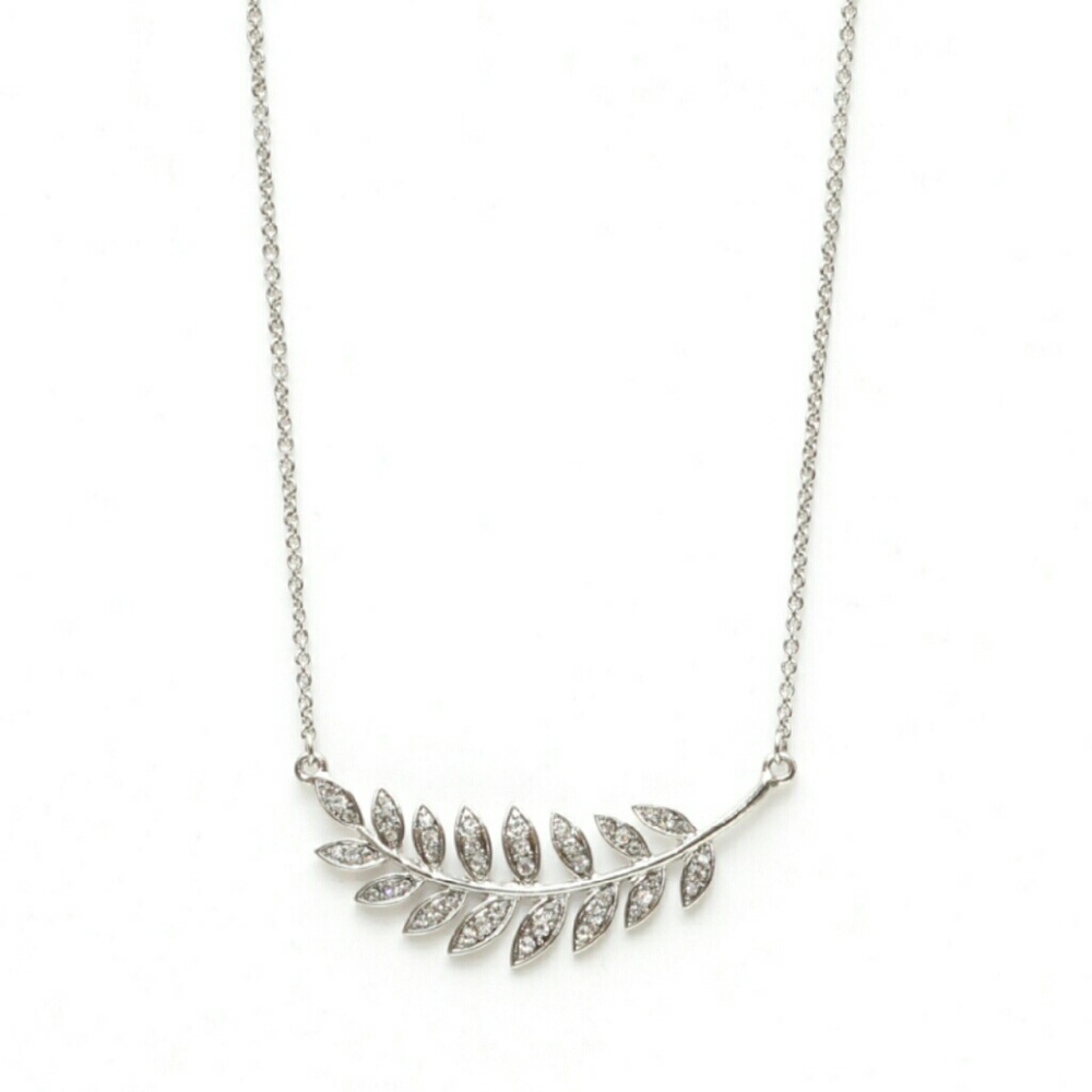 Large Feather  pendant necklace
