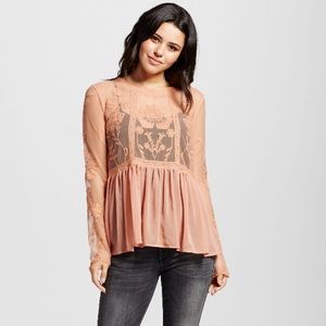 Lace long sleeve blouse