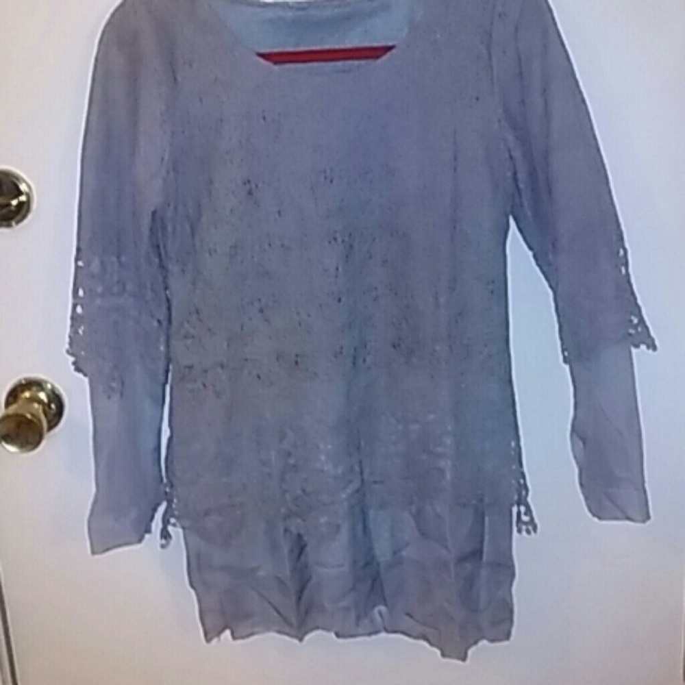 Lace Chiffon Lagenlook Tunic