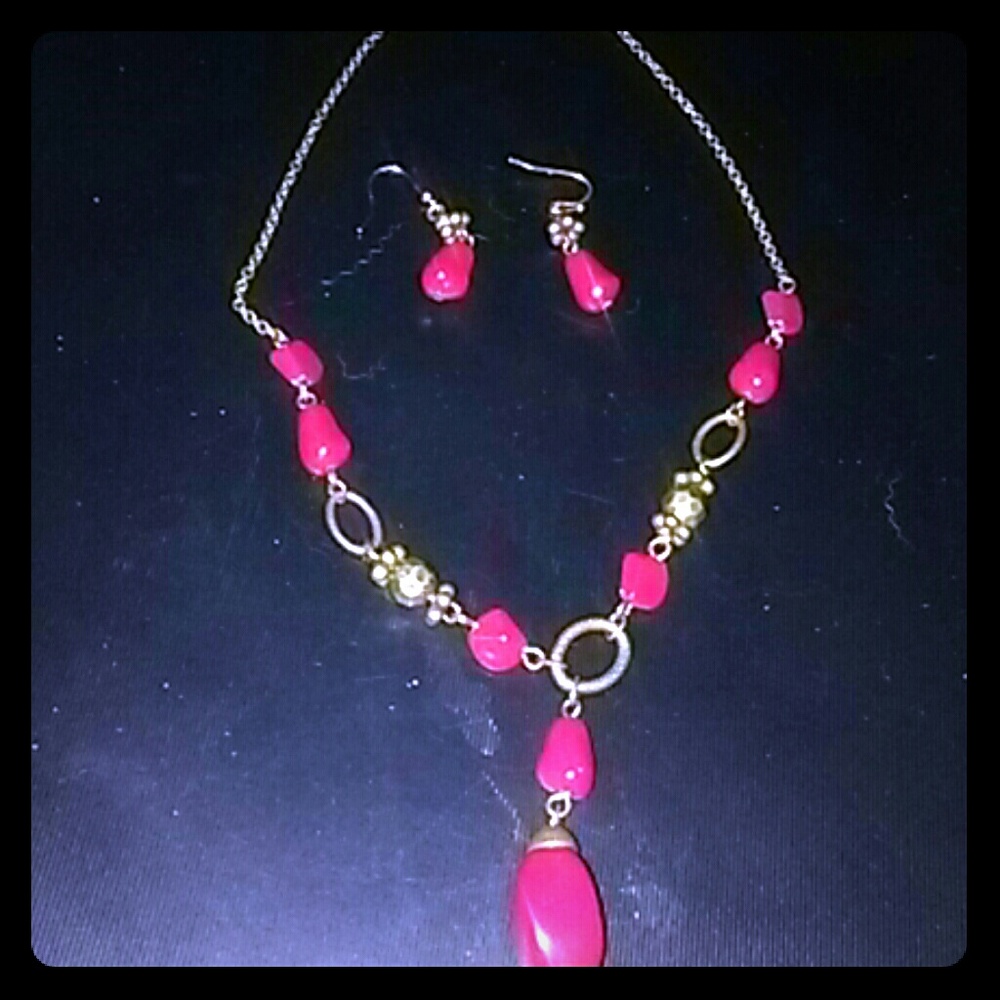 Necklace with matching earrings