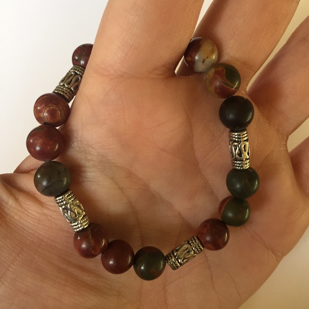 Mookaite Jasper Bead Bracelet