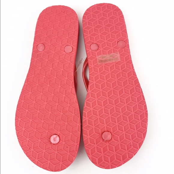 R2 Orange w/Fabric Flower Flip Flops SZ 8 NEW - Picture 2 of 5