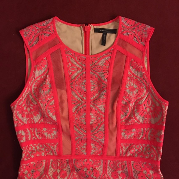 🎉HP🎉🌹BCBG Floral Lace Dress, Red - Picture 2 of 5