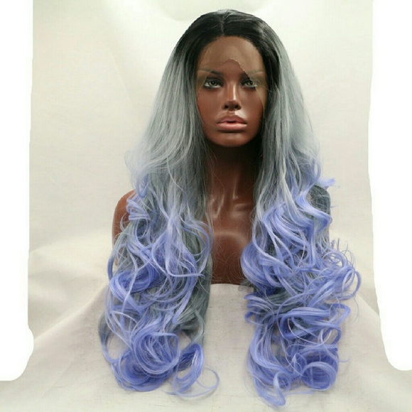 Ombre Gray Purple Lace Front Wig 24-28 inches!!