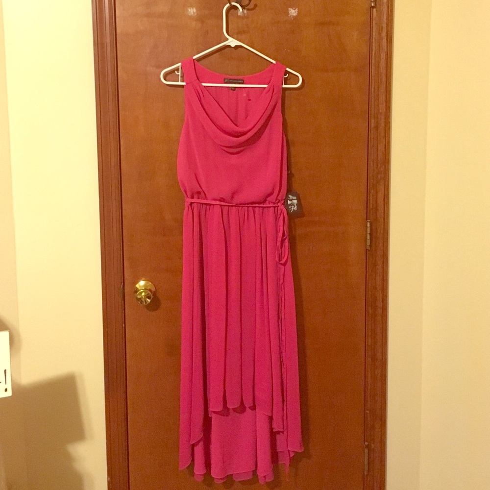 Adrianna Papell pink high-low dress