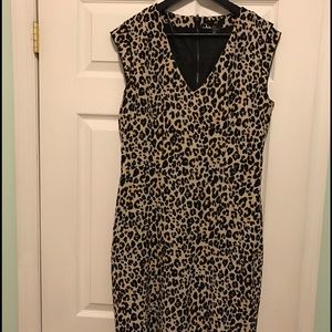 V neck leopard print dress.