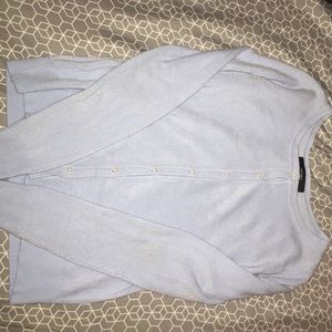 pale blue fleece cardigan