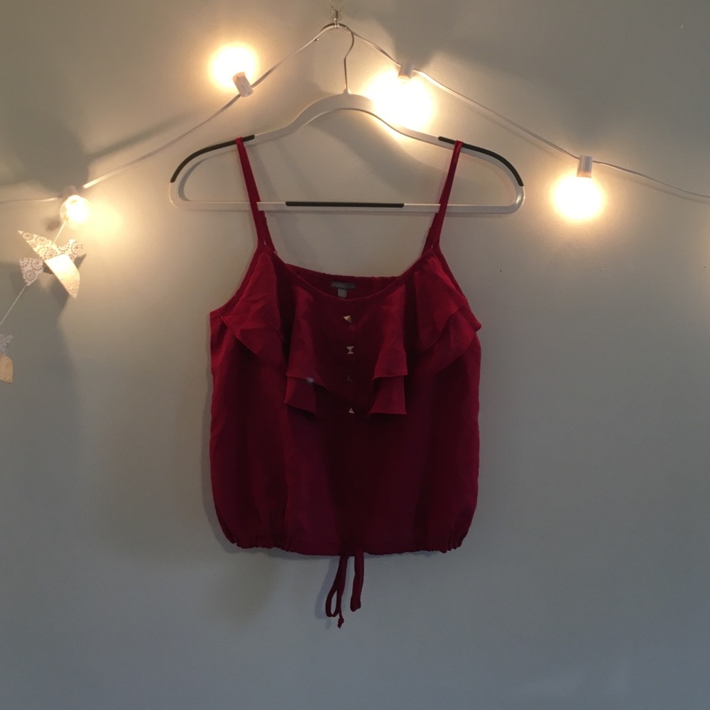 Maroon crop blouse