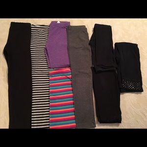 Lot of 12 - Girls leggings size 7/8