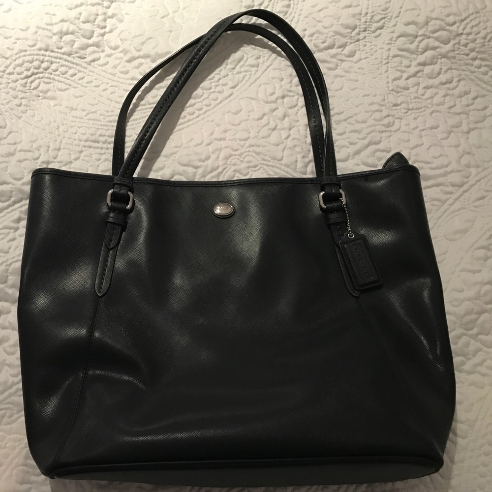 Black Leather Coach Bag