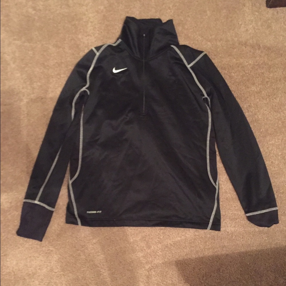 Nike black half zip women's size L