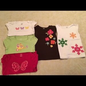 Lot of 5 - Gymboree Girls long sleeve shirts