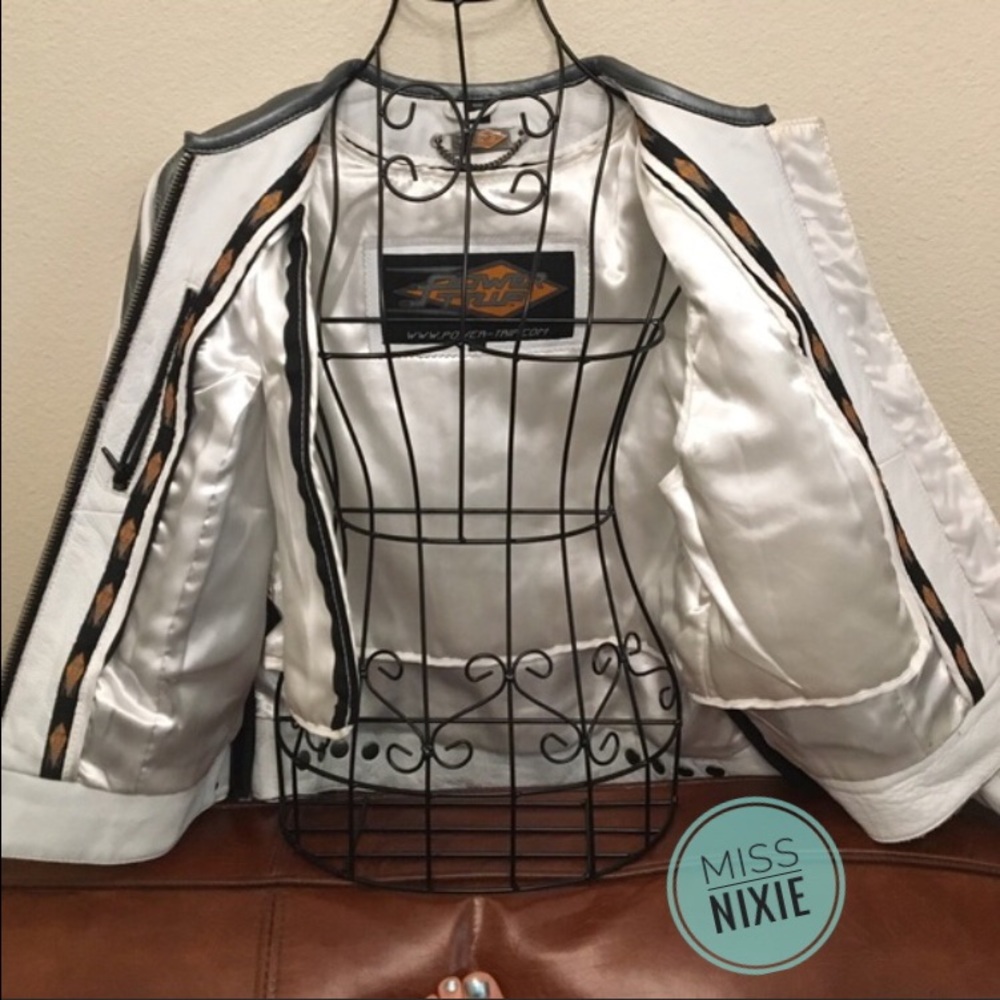 Real Biker/Moto Leather 🏍 Jacket - Picture 2 of 4