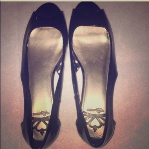 Fergalicious Peep Toe Mini Wedges