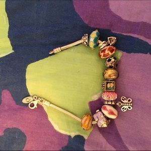 Pandora bracelet with charms