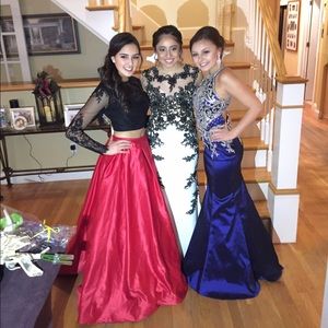 Black&white prom dress