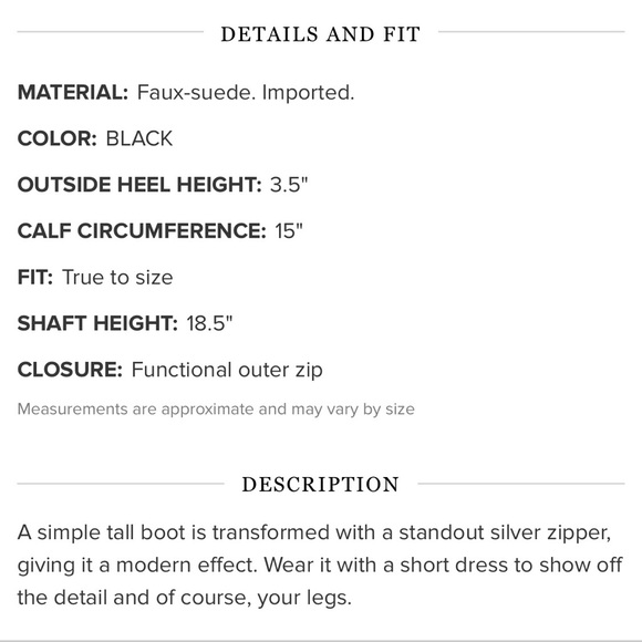 Paulette Black Boots. Size 7. - Picture 4 of 4