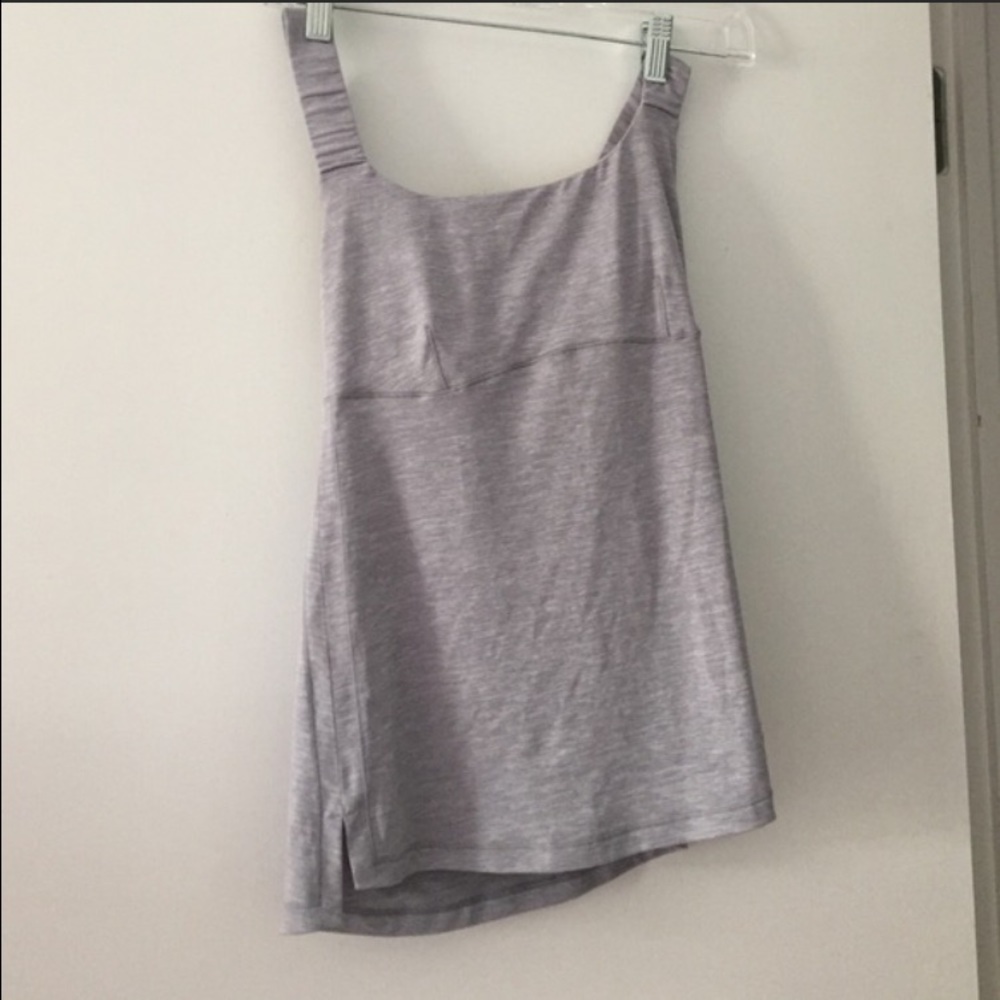 lulu lemon tank and pink bikini top