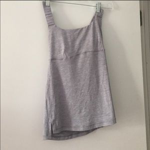 lulu lemon tank and pink bikini top