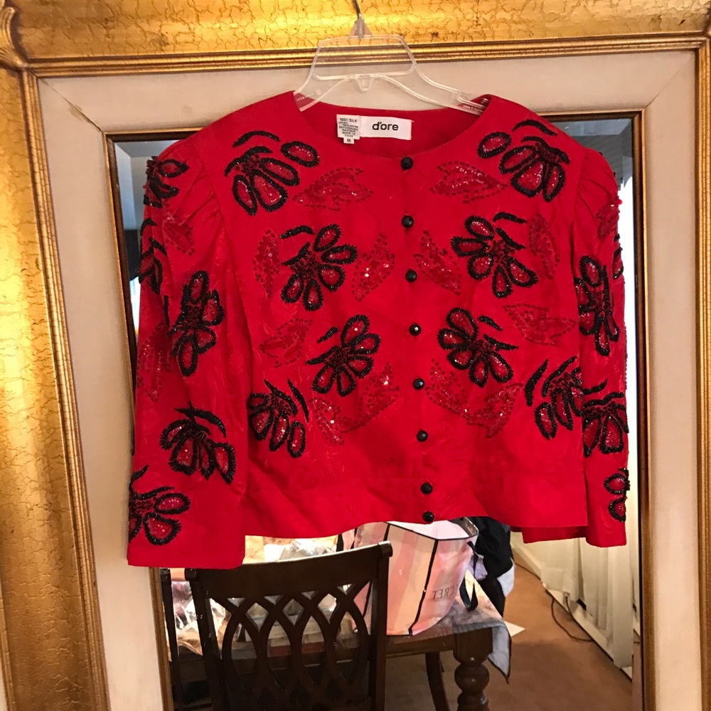 Beaded cropped jacket