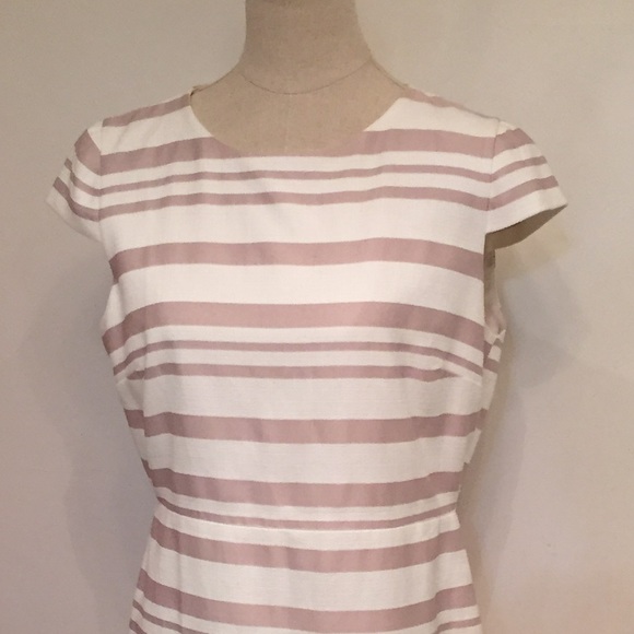 J Crew Double-Stripe Cap-Sleeve Dress size 10 - Picture 3 of 3