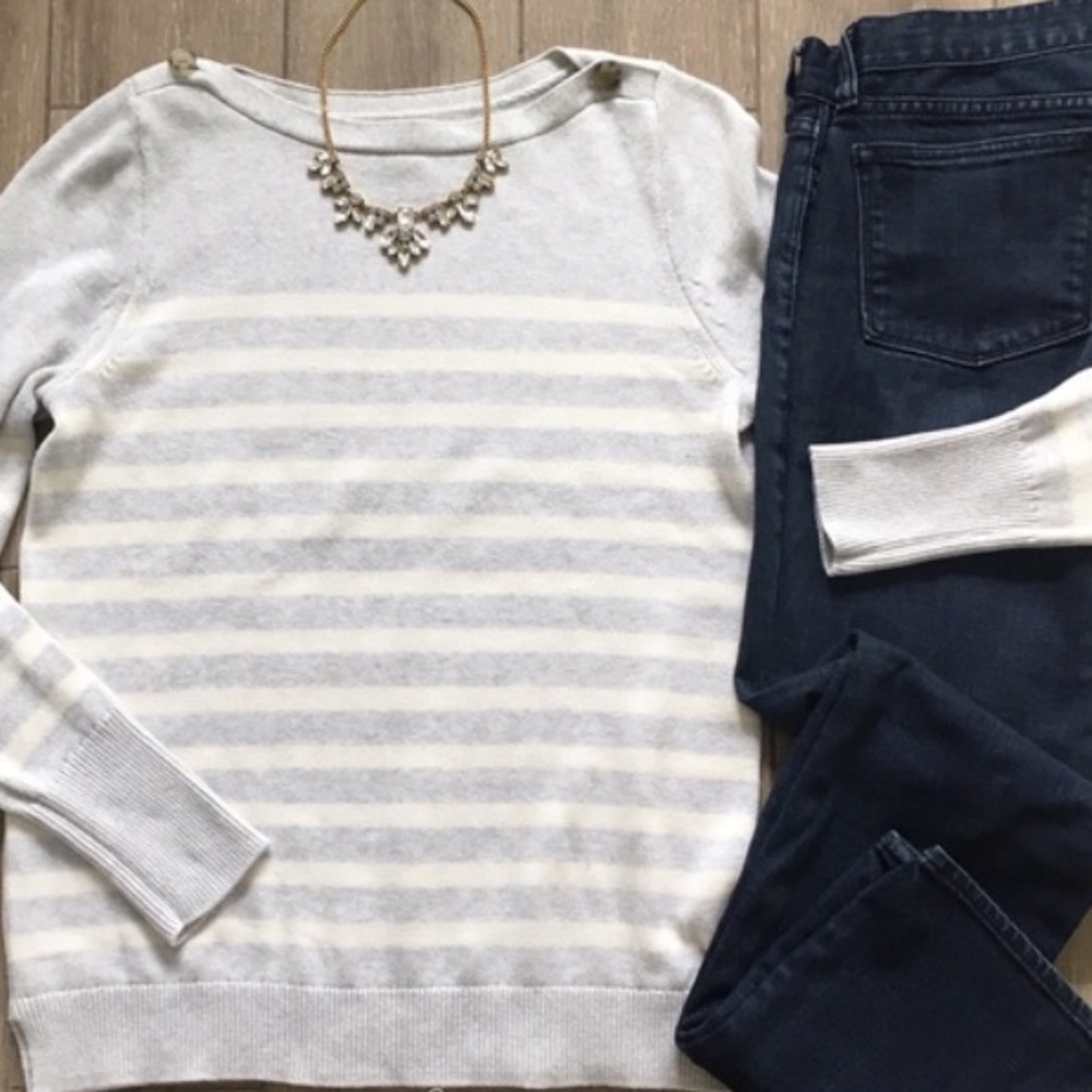 J. Crew Striped Boatneck sweater!