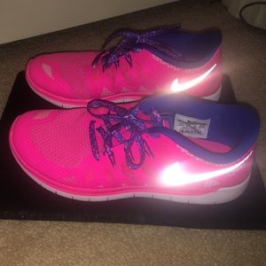 Shoes (only worn once) neon pink**