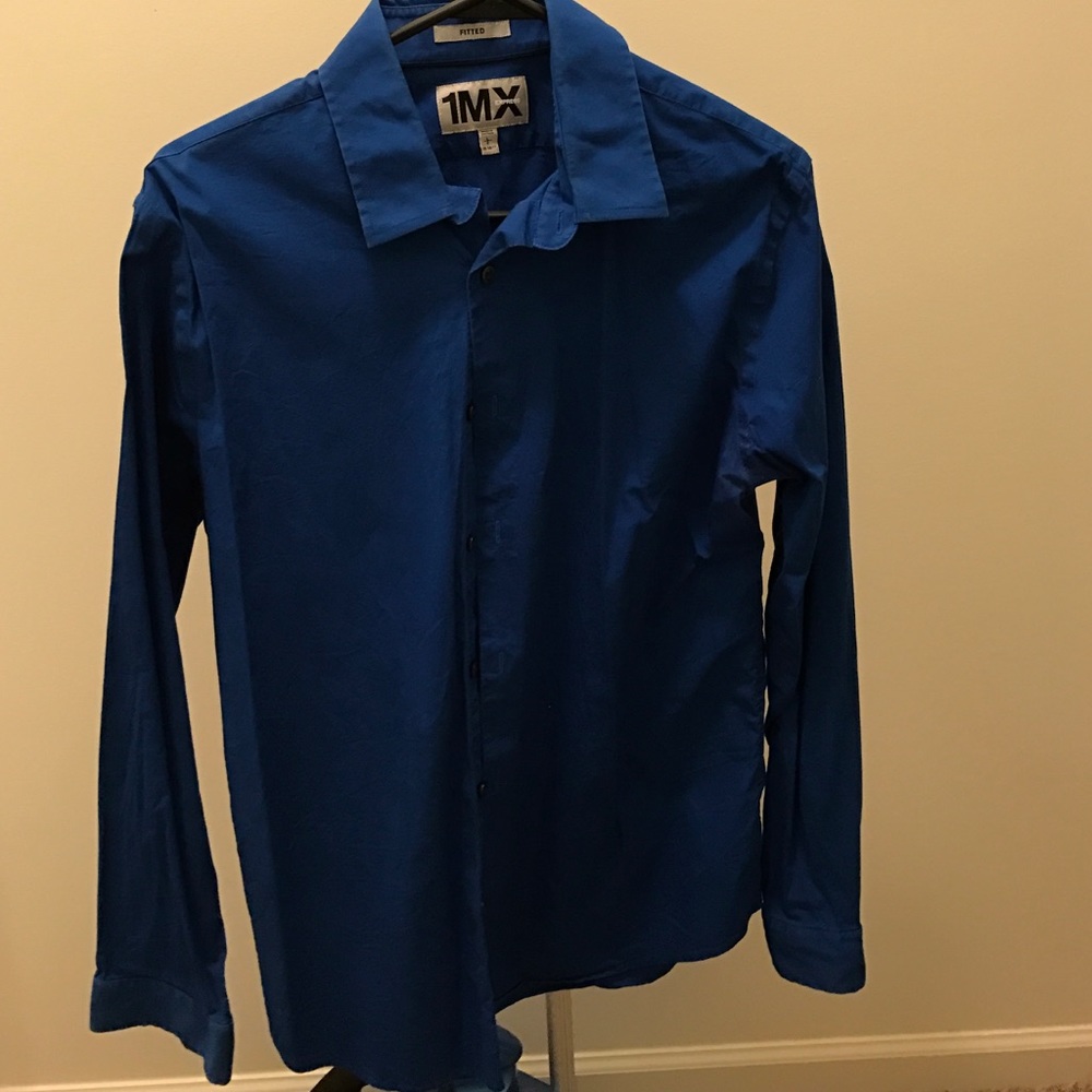 Express Fitted 1MX Dress Shirt