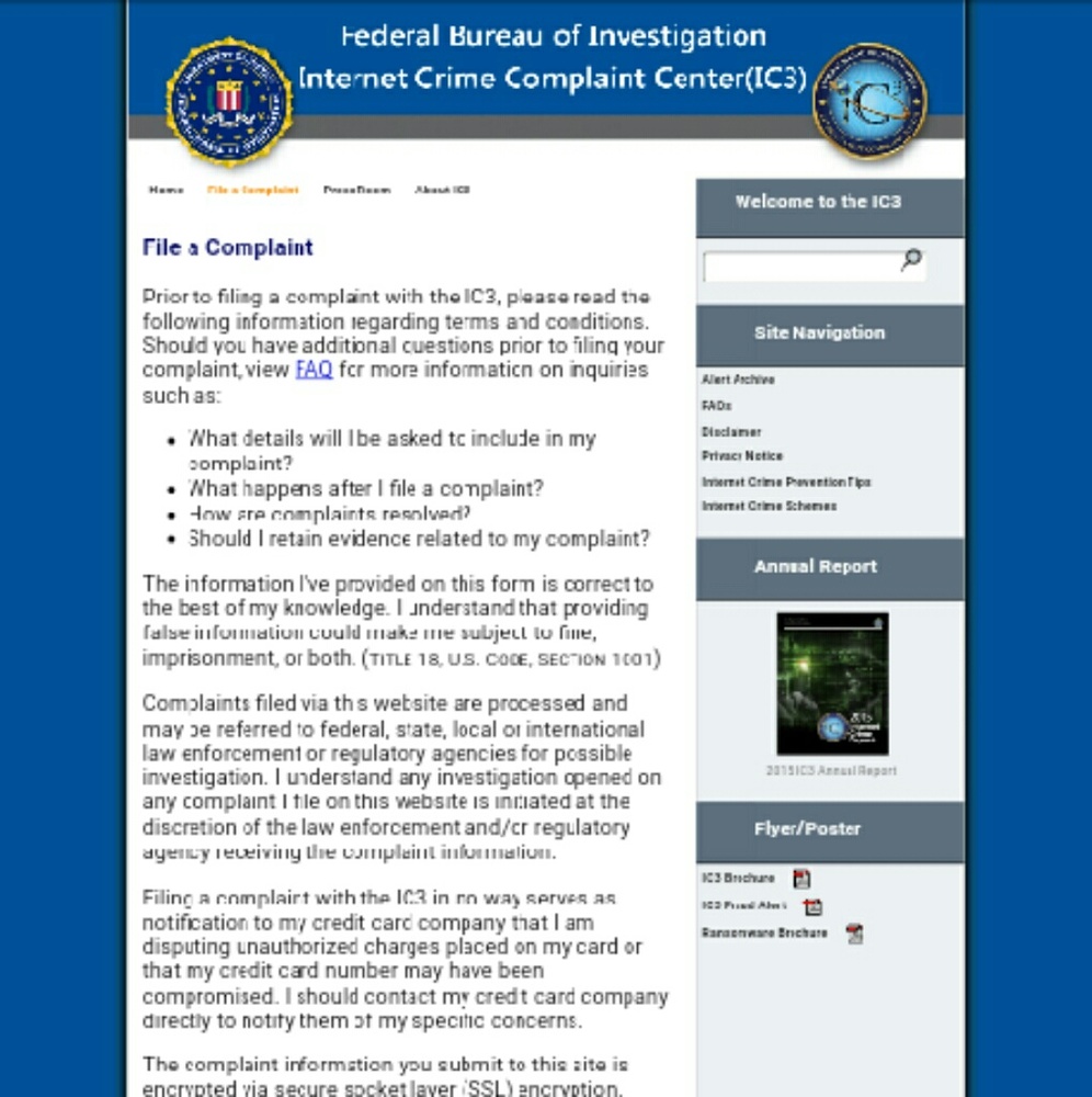 Report scammers here