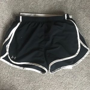 Under Armour Black and White Athletic Shorts