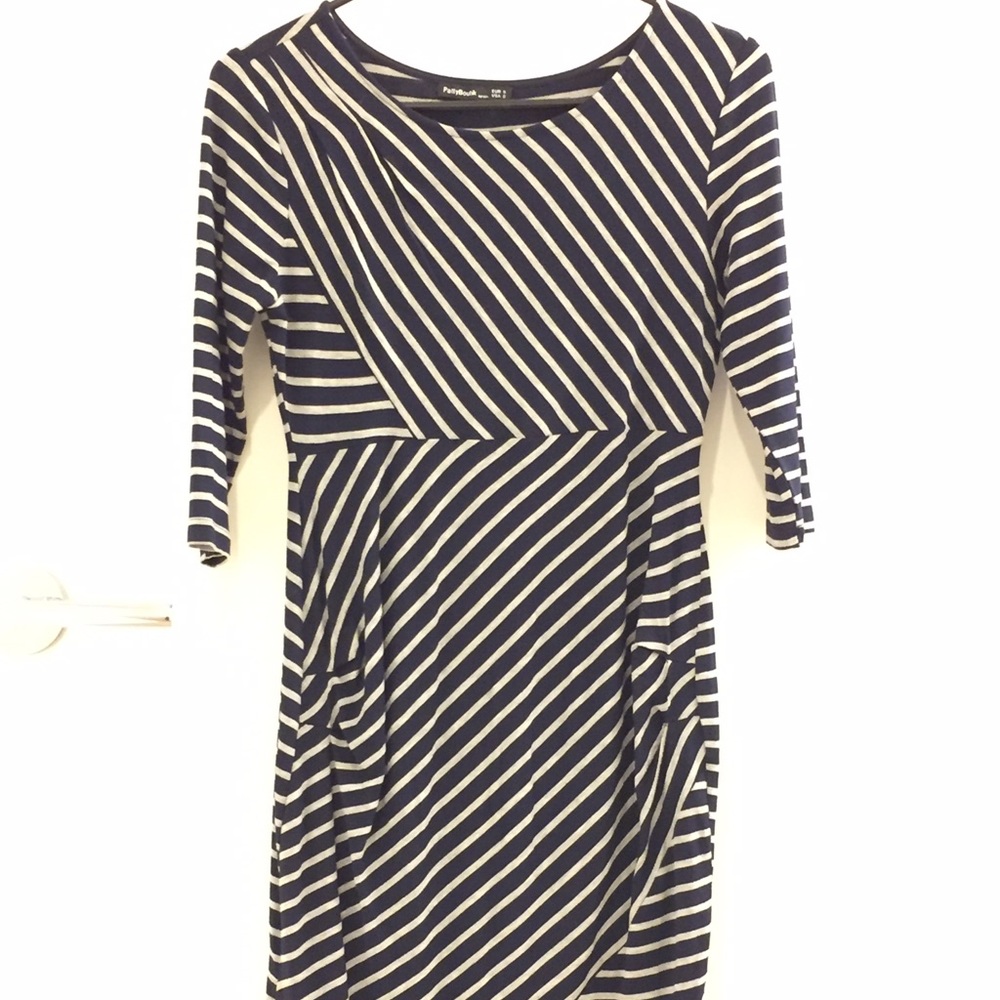 Patty Boutik Striped Maternity Dress, Size Small