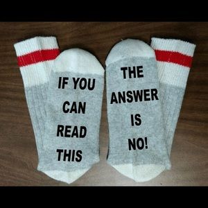 SOLD OUT! The Answer is No Socks