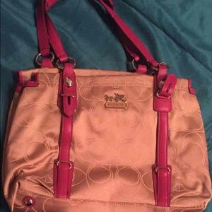 Coach Authentic beige purse